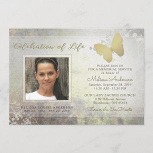 Invitation du service commémoratif des papillons G