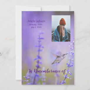 Invitation du service commémoratif Hummingbird Lav