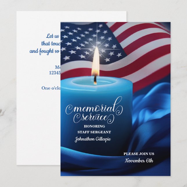 Invitation du service commémoratif militaire Étoil (Devant / Derrière)