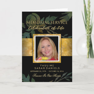 Invitation du service commémoratif Rose Black & Go