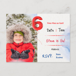 Invitation du sixième anniversaire du garçon