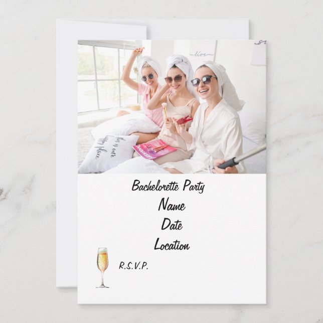 Invitation du spa Bachelorette Party | Personnalis (Devant)