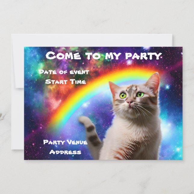 Invitation du Space Cat Party (Devant)
