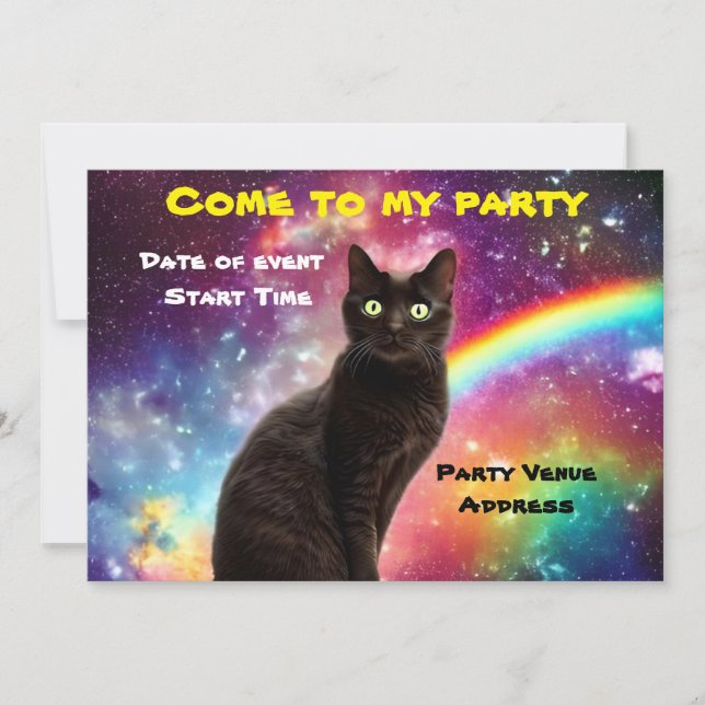 Invitation du Space Cat Party (Devant)