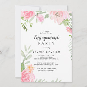 Invitation du Spring Peony Engagement Party