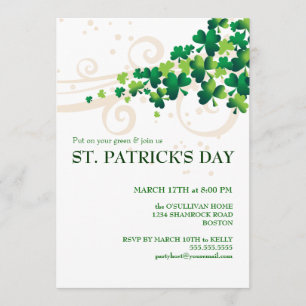 Invitation du St. Patricks Day Irish Shamrock Part