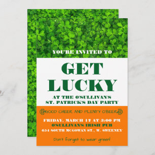 Invitation du St. Patricks Day Irish Shamrock Part