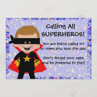 Invitation du Superhero Party
