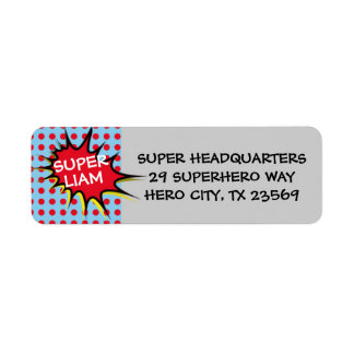 Invitation du Superhero Party Retourner l'adresse 
