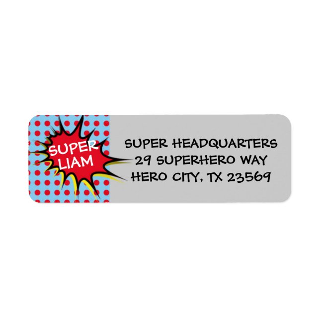 Invitation du Superhero Party Retourner l'adresse  (Devant)