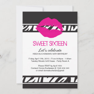 Invitation du Sweet sixteen