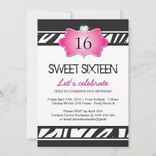 Invitation du sweet sixteen Party