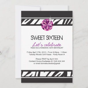 Invitation du sweet sixteen Party