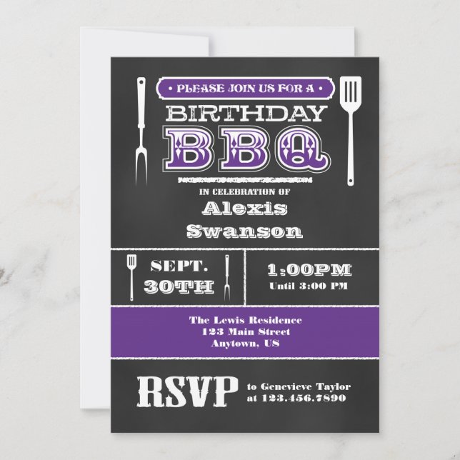 Invitation du tableau de bord d'anniversaire du ba (Devant)