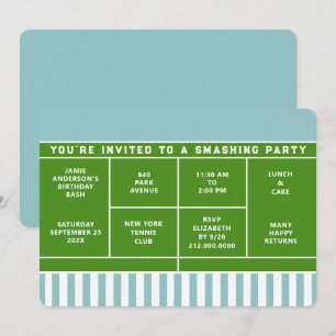 Invitation du Tennis Party