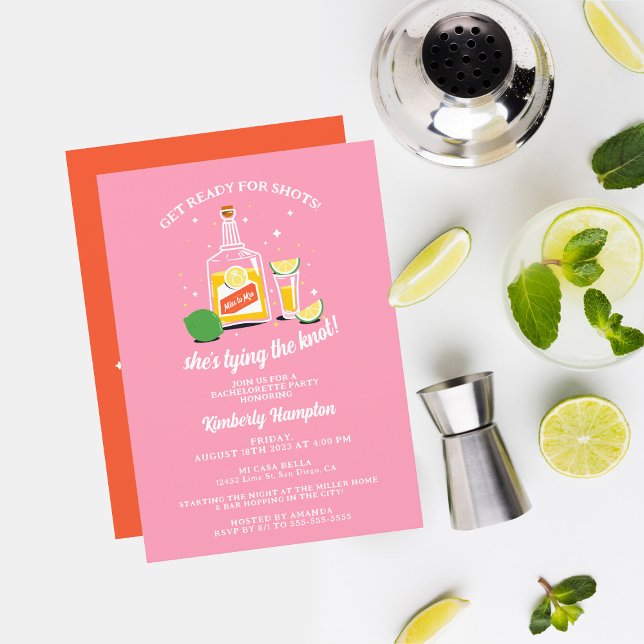 Invitation du Tequila Bachelorette Party (Créateur téléchargé)