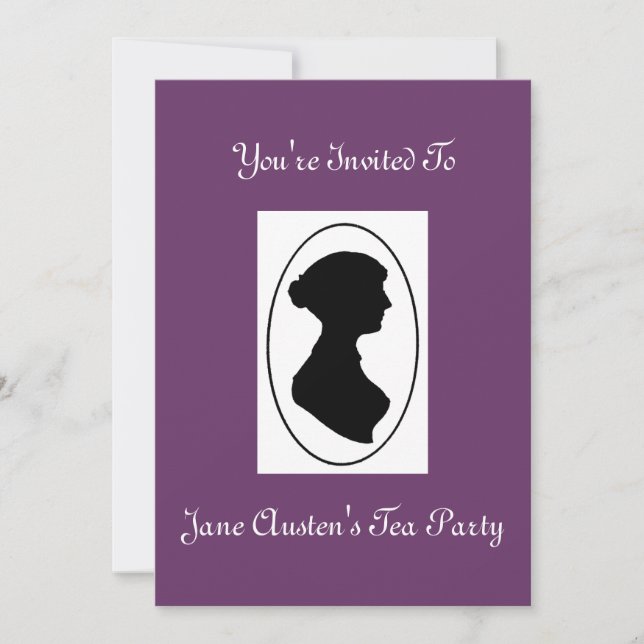 Invitation du thé de Jane Austen (Devant)