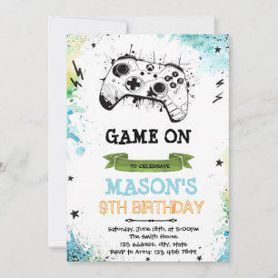 Invitation du thème du garçon de jeu