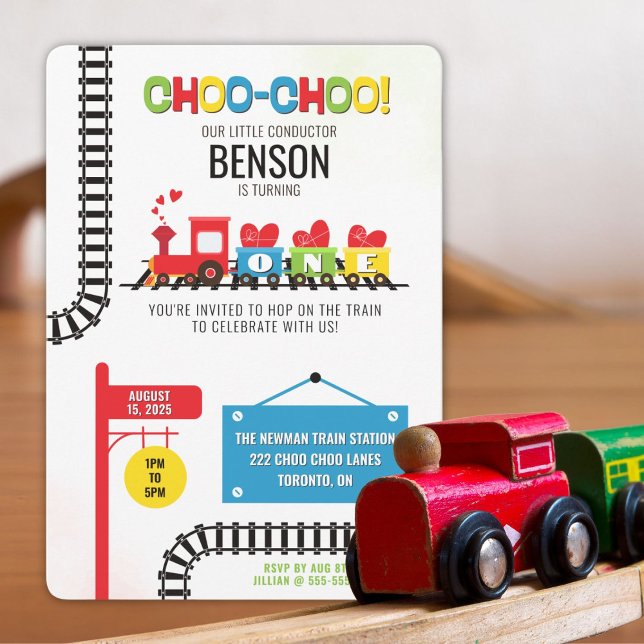 Invitation du train d'anniversaire (Créateur téléchargé)