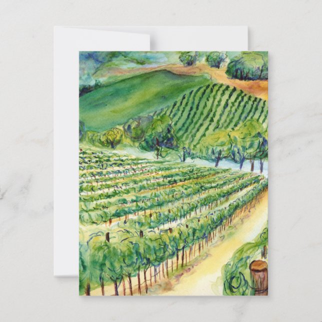 Invitation du vignoble californien (Devant)