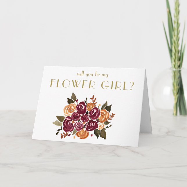 Invitation Du vin et des roses, serez-vous ma demoiselle d'ho (Devant)