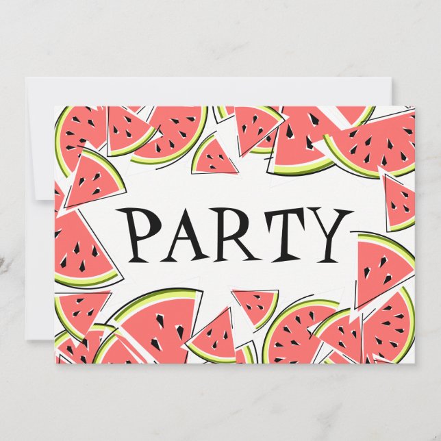 Invitation du Watermelon Pieces Party (Devant)