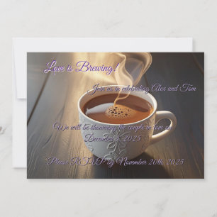 Invitation du Wedding shower de la coupe du café