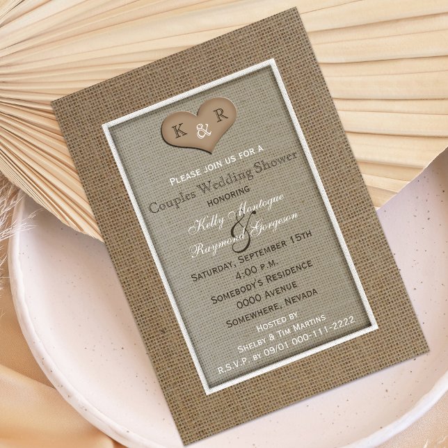 Invitation du Wedding shower de lit de couple — Bu (Créateur téléchargé)