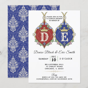 Invitation du Wedding shower Royal Monogram Couple