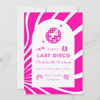 Invitation du week-end à la discothèque rose Derni