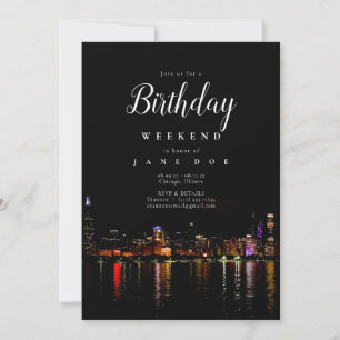 Invitation du week-end d'anniversaire de Chicago S