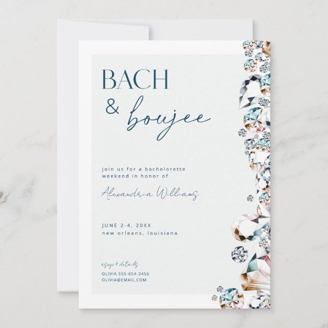 Invitation du week-end de Bach et Boujee (Devant)