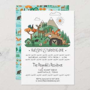 Invitation du Woodland Animals Party