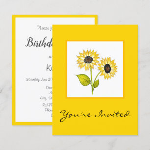 Invitation 'Duet de tournesol'
