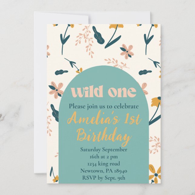 invitation d'un anniversaire sauvage (Devant)