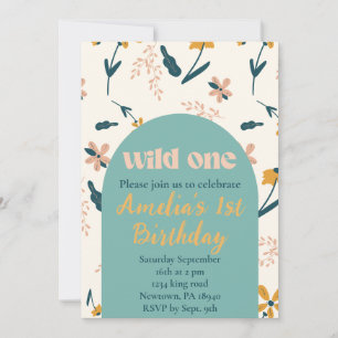invitation d'un anniversaire sauvage