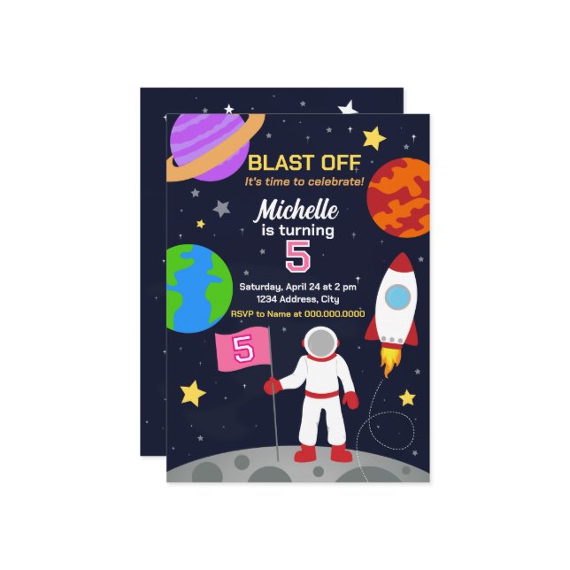 Invitation d'un astronaute dans l'espace (Devant/Arrière en situation)