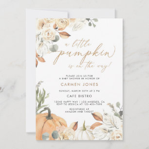 Invitation d'un Baby shower d'automne un peu Citro