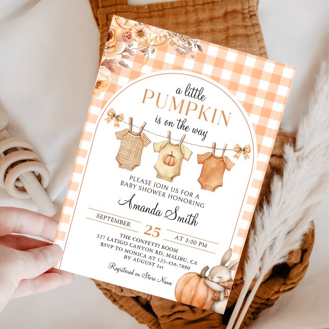 Invitation d'un Baby shower d'automne un peu Citro (Créateur téléchargé)