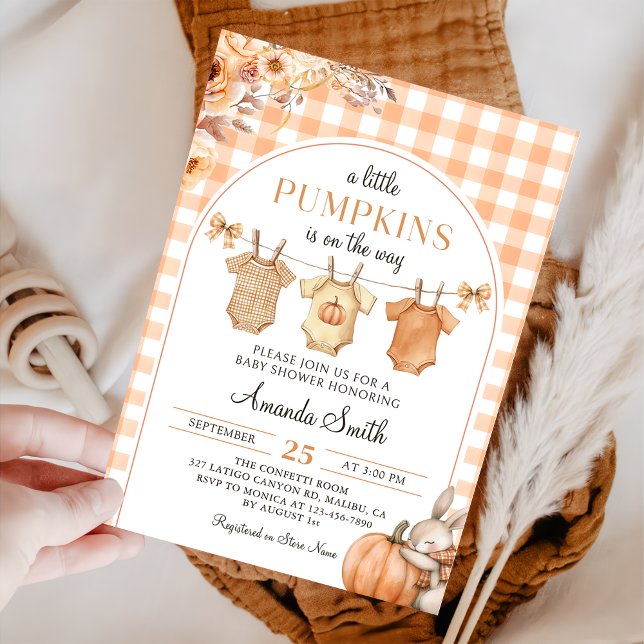 Invitation d'un Baby shower d'automne un peu Citro (Créateur téléchargé)