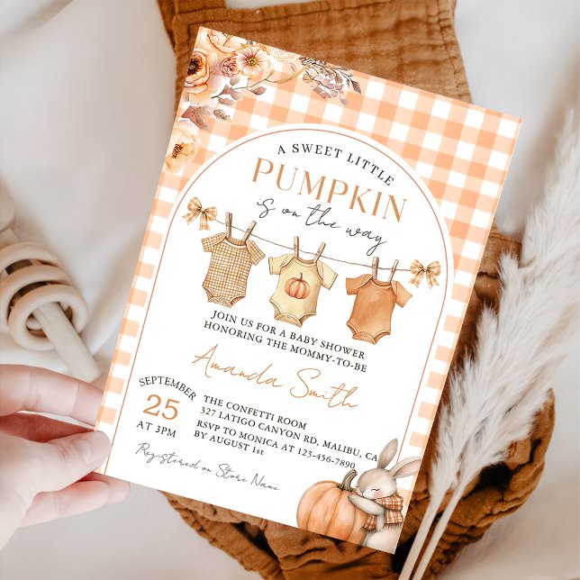 Invitation d'un Baby shower d'automne un peu Citro (Créateur téléchargé)