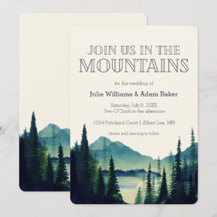 Invitation d'un Mariage de montagne/d'une fête