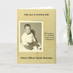 Invitation d'un officier de police surprise à l'an