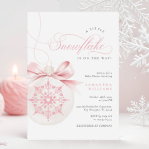 Invitation d'un petit Baby shower rose