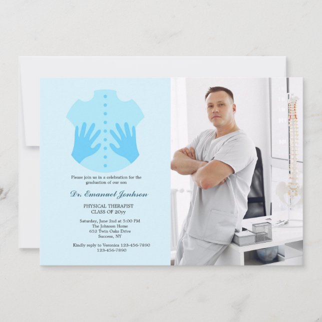 Invitation d'un physiothérapeute à la remise d'un  (Devant)