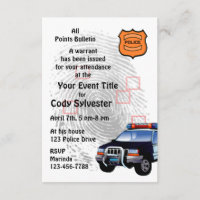 Invitation d'un policier amusant à la retraite