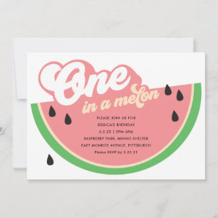 Invitation d'un premier anniversaire dans un melon