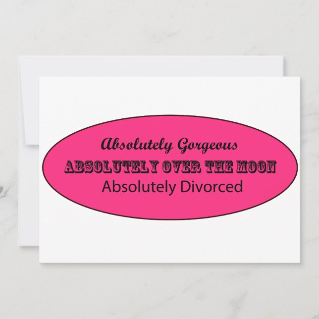Invitation d'une fête totalement divorcée (Devant)