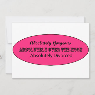 Invitation d'une fête totalement divorcée