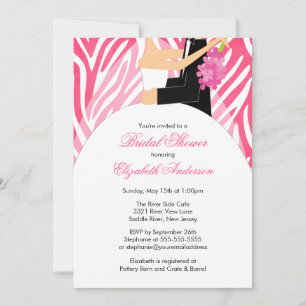 Invitation d'une mariée de douche nuptiale Pink Ze